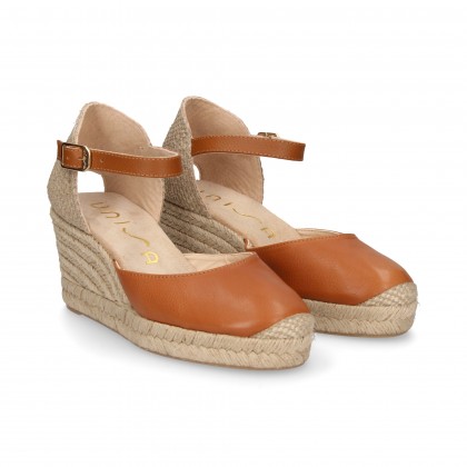 Espadrille Wedge Leather