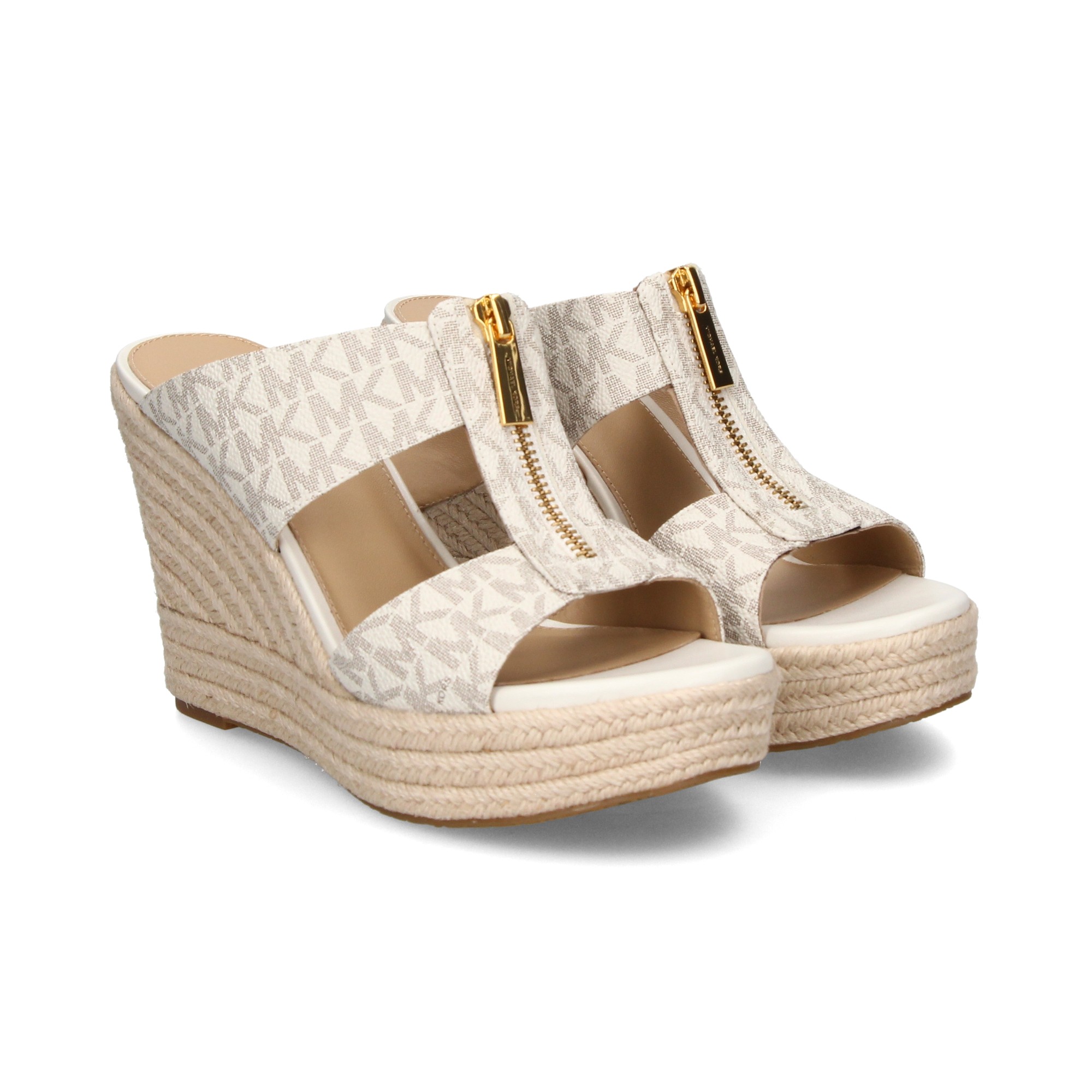 MICHAEL KORS Women s wedge sandals CASUAL BRADLEY MULE 150 VANILLA