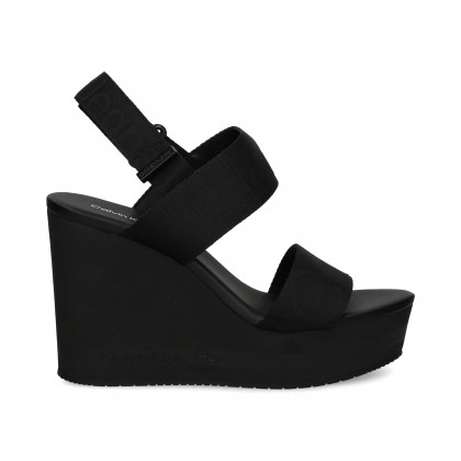 SANDALIA 2 TIRAS WEBBING NEGRO BLACK - BDS