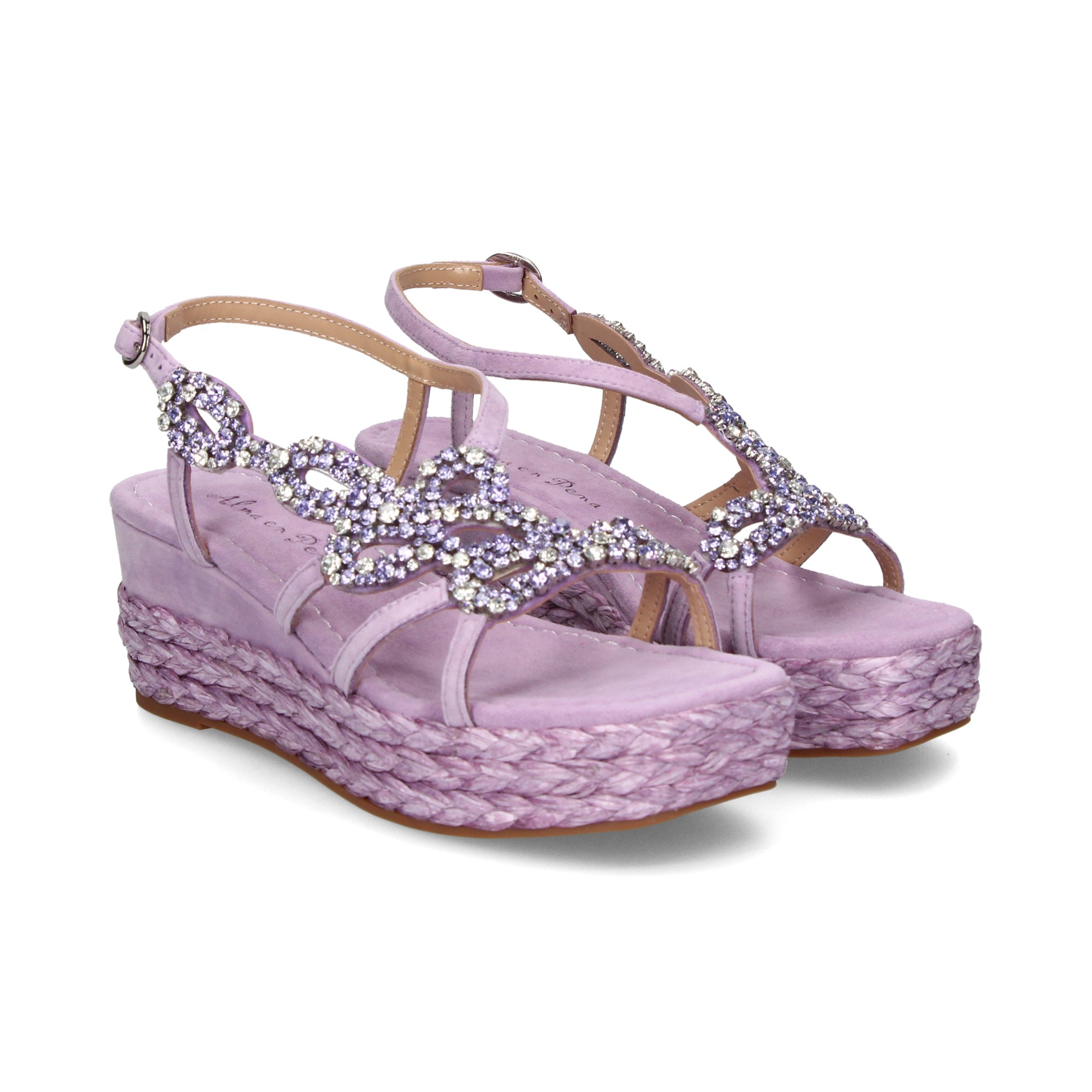 ALMA EN PENA Wedge sandalen für Damen 574 LILA