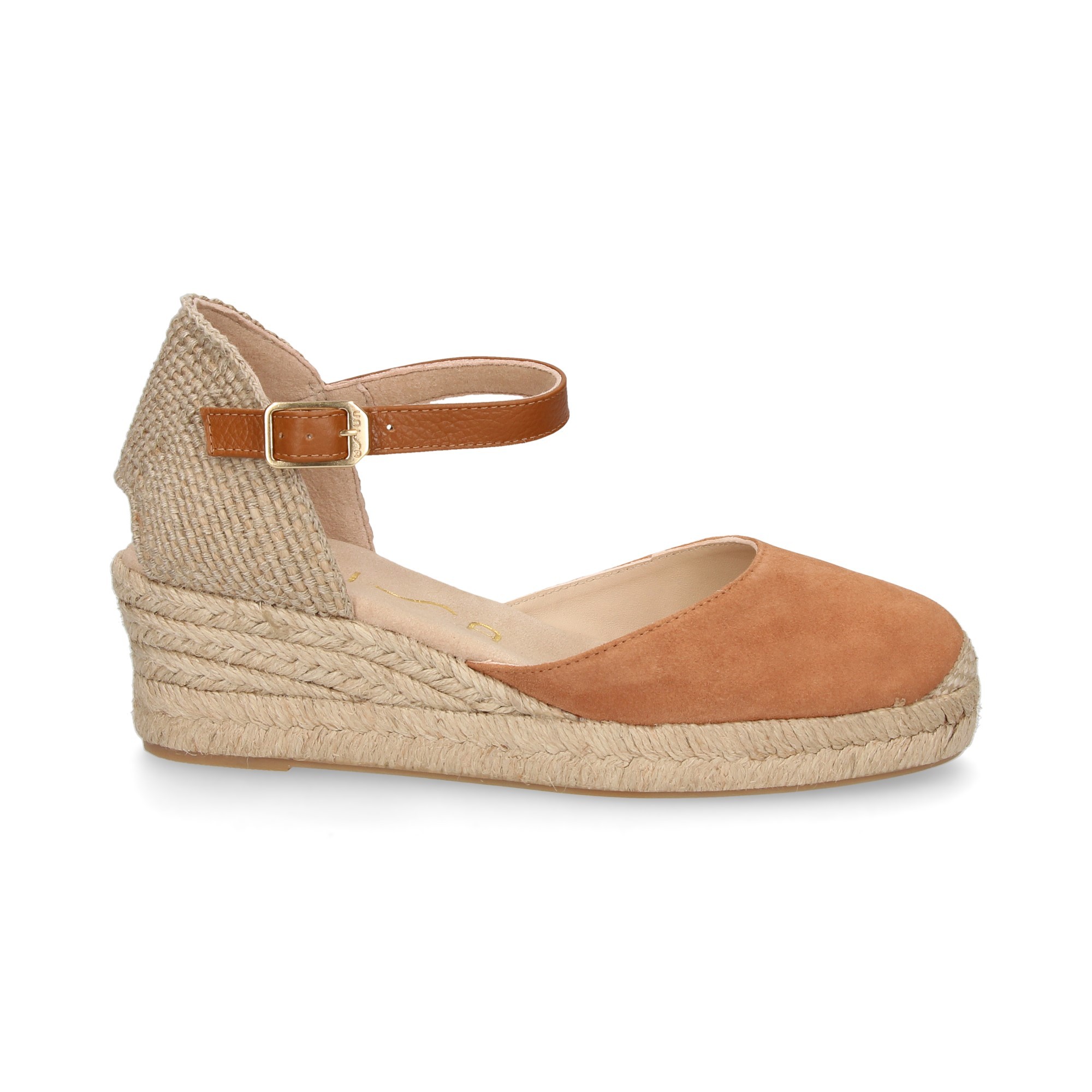 ESPADRILLAS CON CUNEO BASSO IN PELLE SCAMOSCIATA