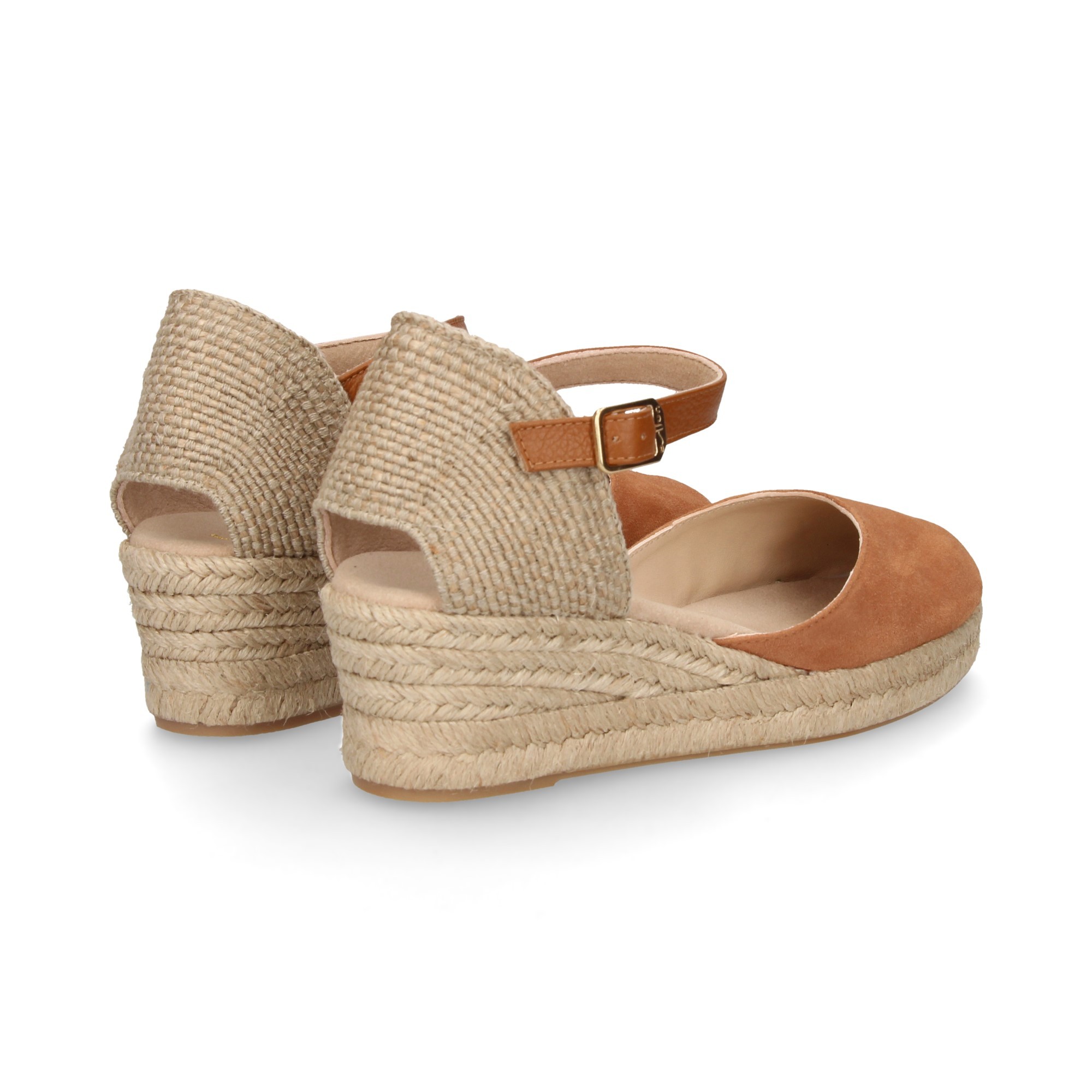 ESPADRILLAS CON CUNEO BASSO IN PELLE SCAMOSCIATA