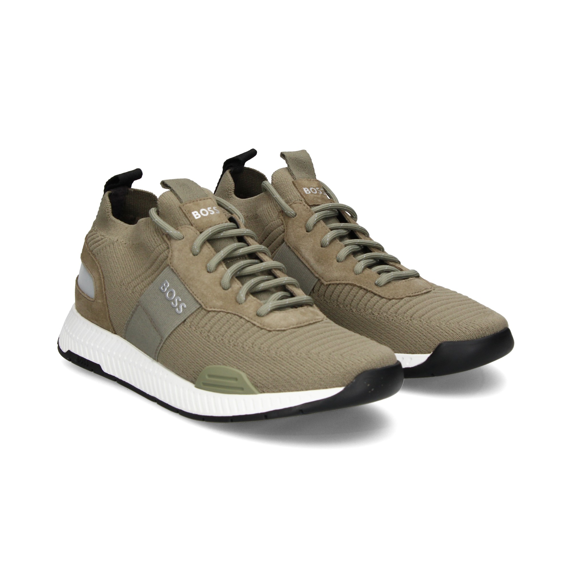 BOSS Zapatillas de Hombre Titanium_Runn_knst 302 Dark Gree