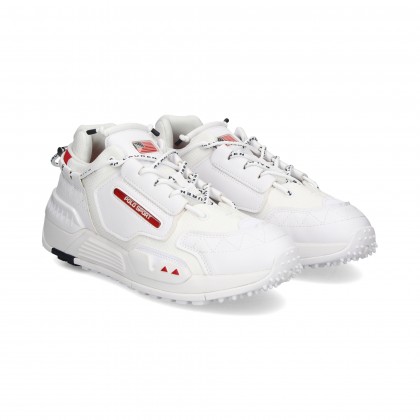 DEPORTIVO CORDON AJUSTABLE BLANCO/ROJO