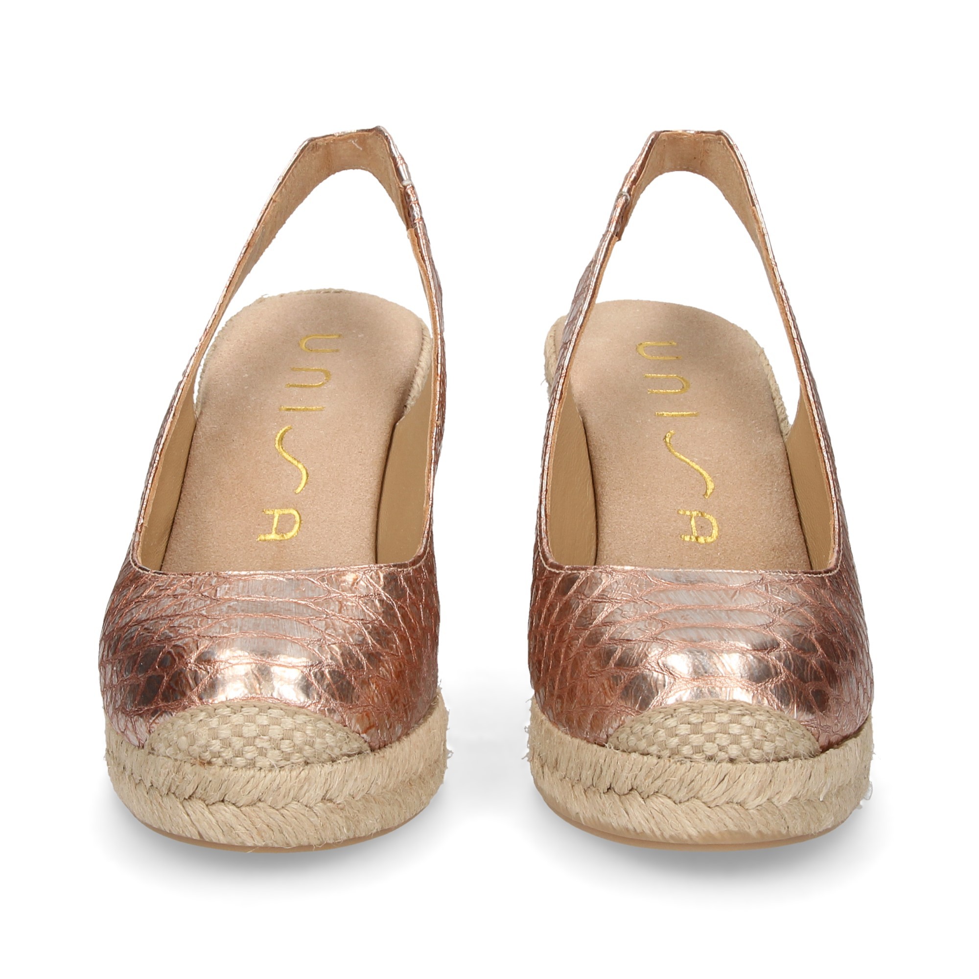 ESPADRILLE TALON COIN ESPADRILLES ESPADRILLES OPEN HEEL REPTILE PINK REPTILE PINK