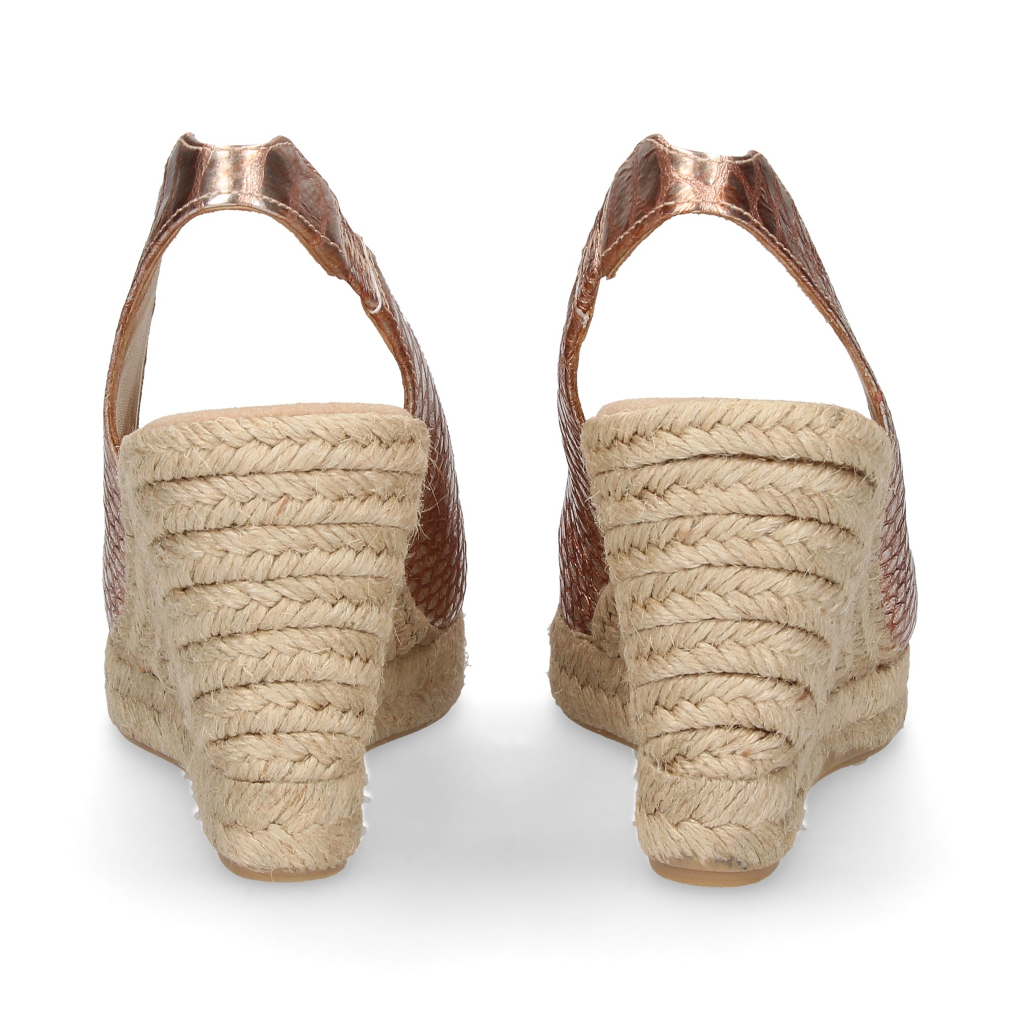 ESPADRILLE TALON COIN ESPADRILLES ESPADRILLES OPEN HEEL REPTILE PINK REPTILE PINK