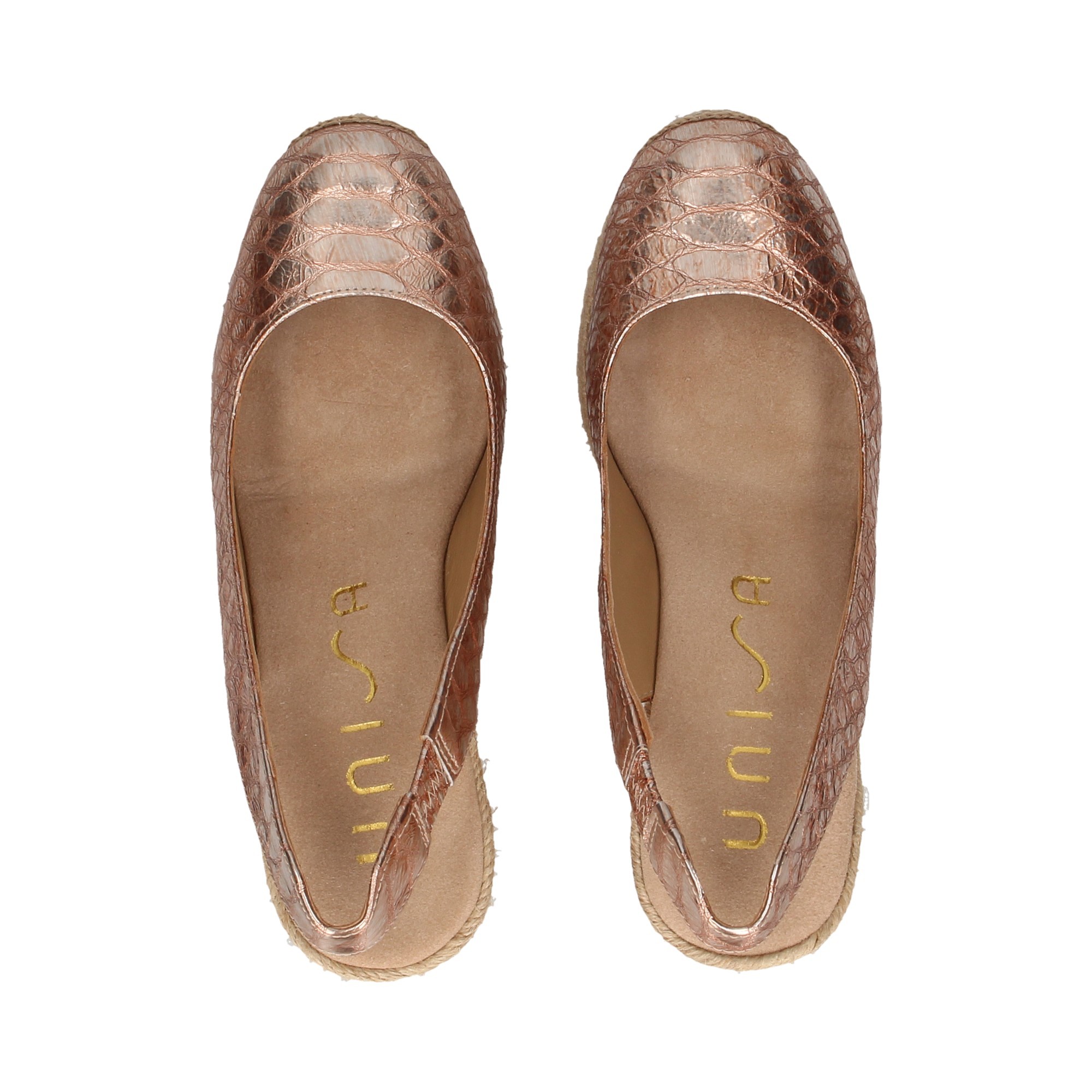 ESPADRILLE TALON COIN ESPADRILLES ESPADRILLES OPEN HEEL REPTILE PINK REPTILE PINK