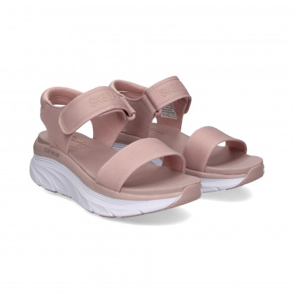 SAND.PLATAFORMA VELCRO NYLON ROSA