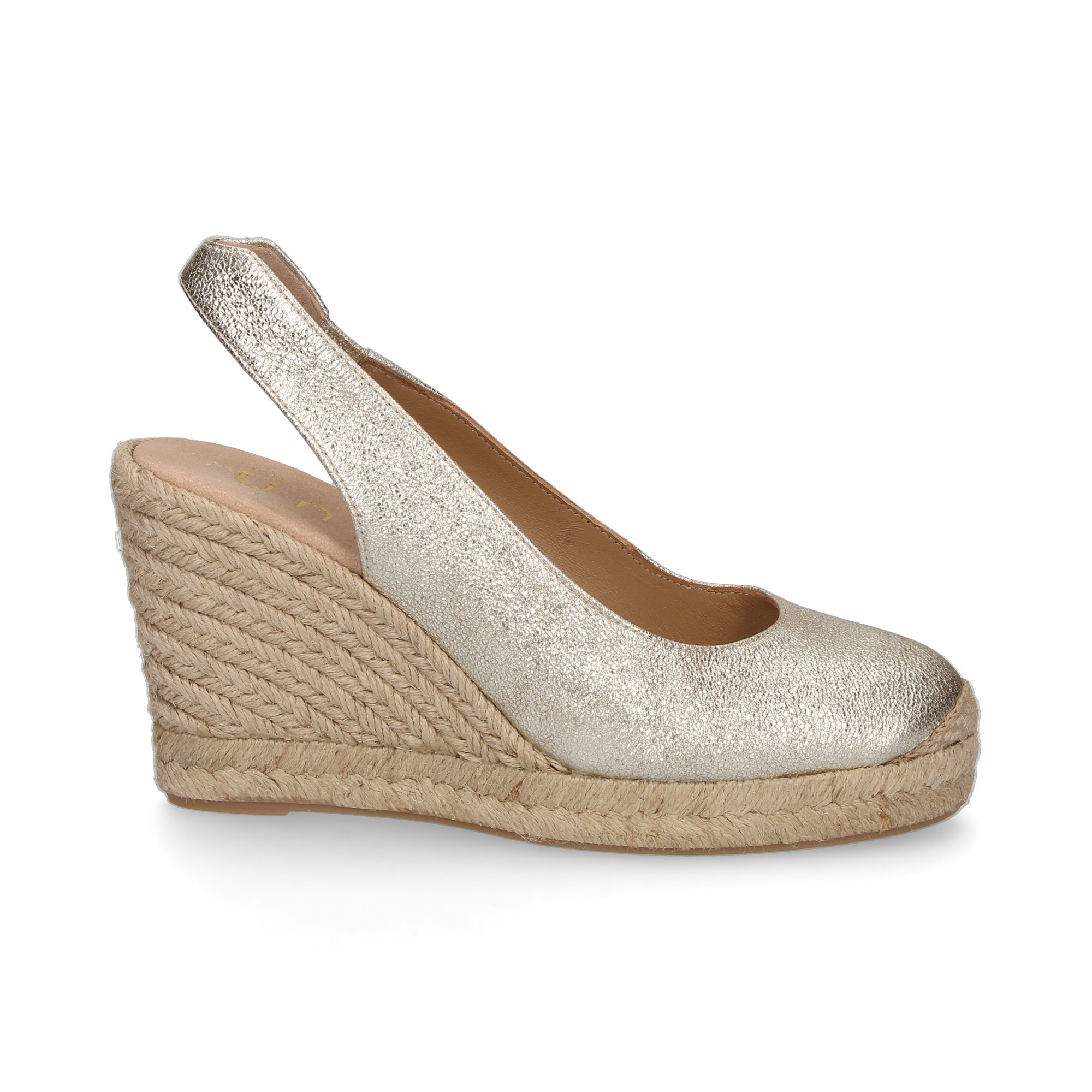 ESPADRILLE TALON COIN ESPADRILLE ESPADRILLE OPEN CRACK PLATINUM