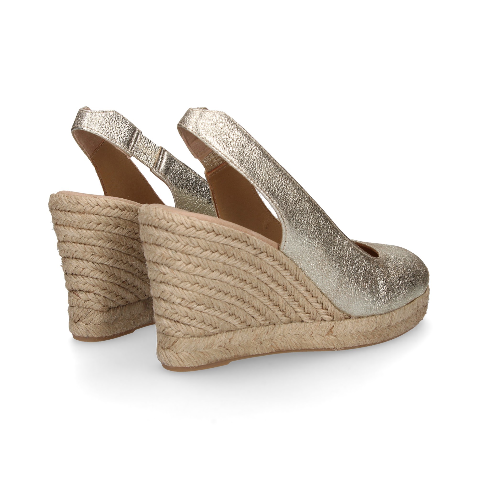 ESPADRILLE TALON COIN ESPADRILLE ESPADRILLE OPEN CRACK PLATINUM