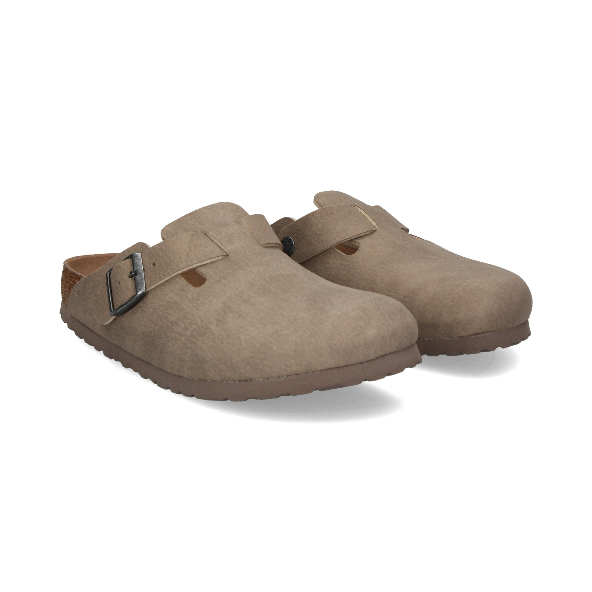 BIRKENSTOCK Zuecos de hombre Boston SYN Desert Dust Gray Taupe V