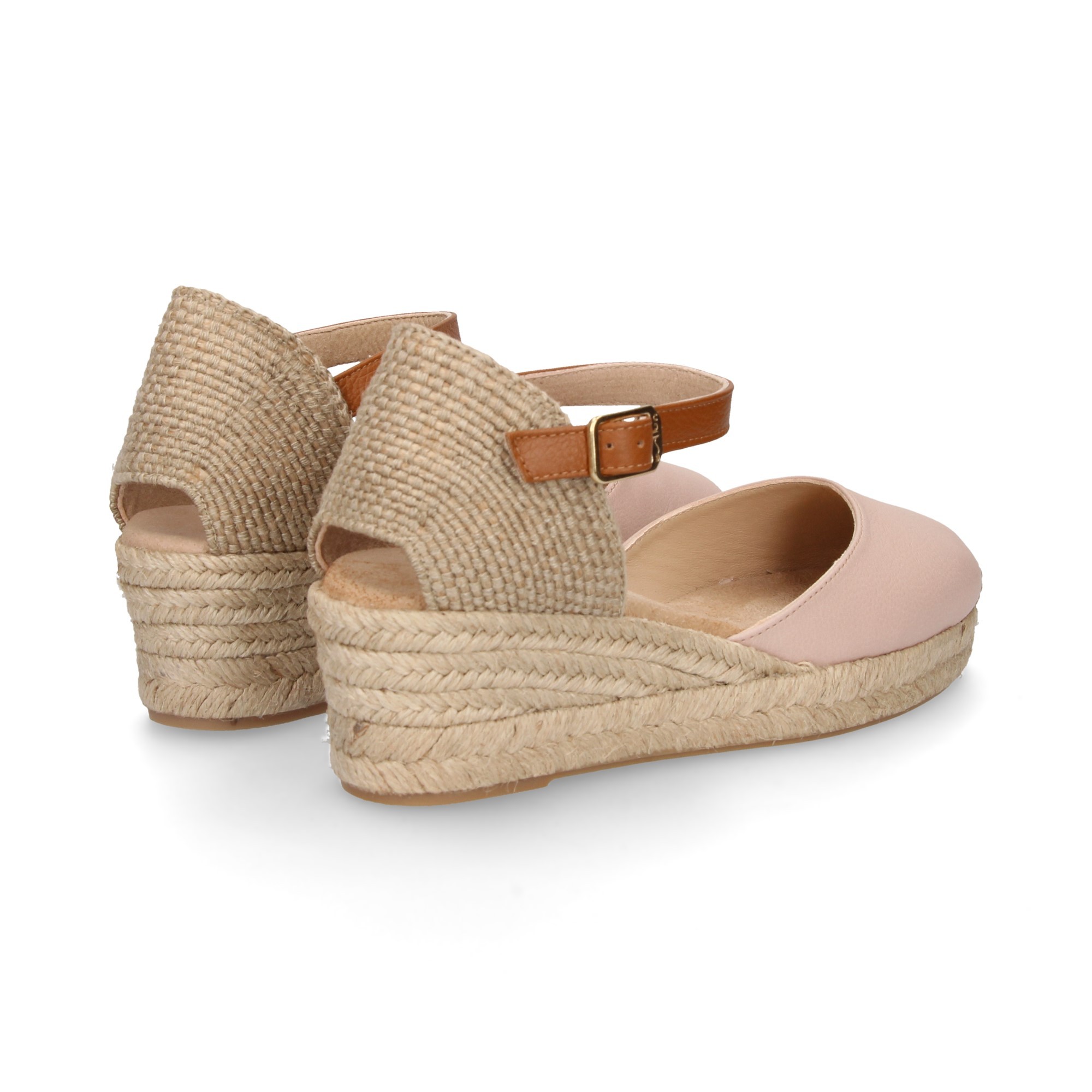 ESPADRILLE WEDGE ESPADRILLE ESPADRILLE LOW PINK LEATHER