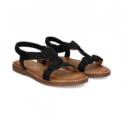 SANDALIA BEBE TRENZA NEGRO