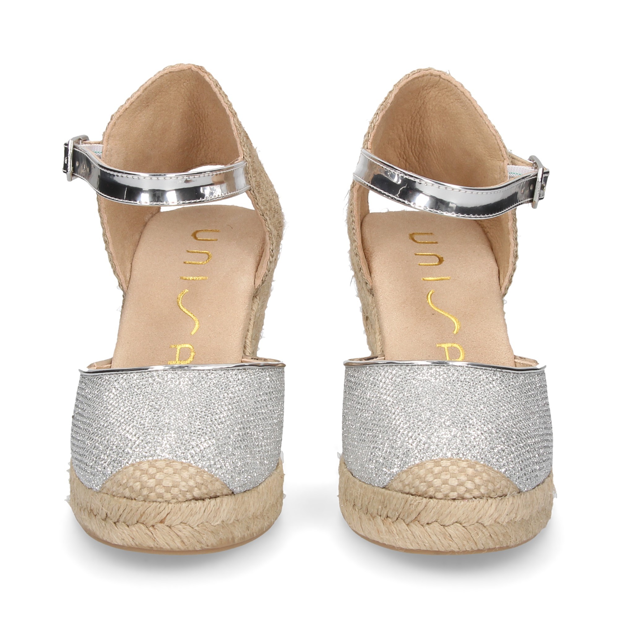 ESPADRILLAS A CUNEO IN ESPADRILLAS ALT GLITTER ARGENTO