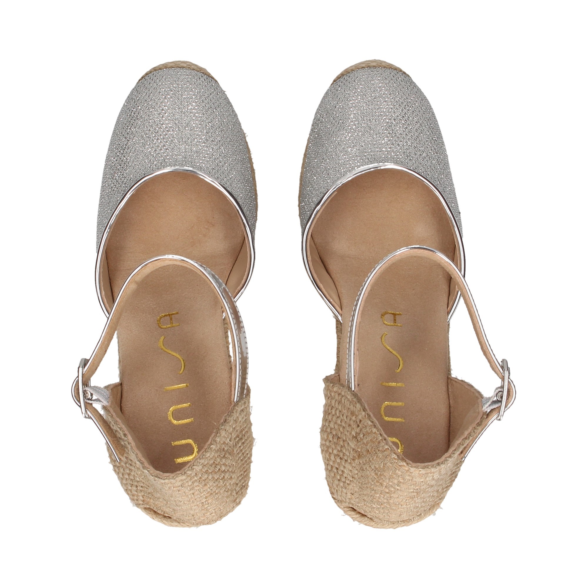 ESPADRILLAS A CUNEO IN ESPADRILLAS ALT GLITTER ARGENTO