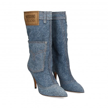 MEDIA BOTA JEANS AZUL