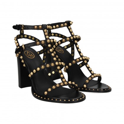 SANDALIA BEBE GILDA TACHAS NEGRO