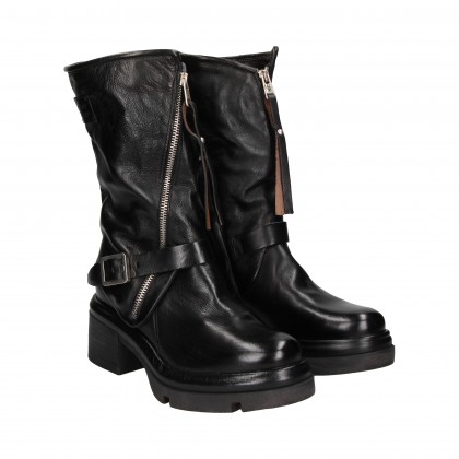 1/2 BOTA CREMALLERA DIAGONAL NEGRO