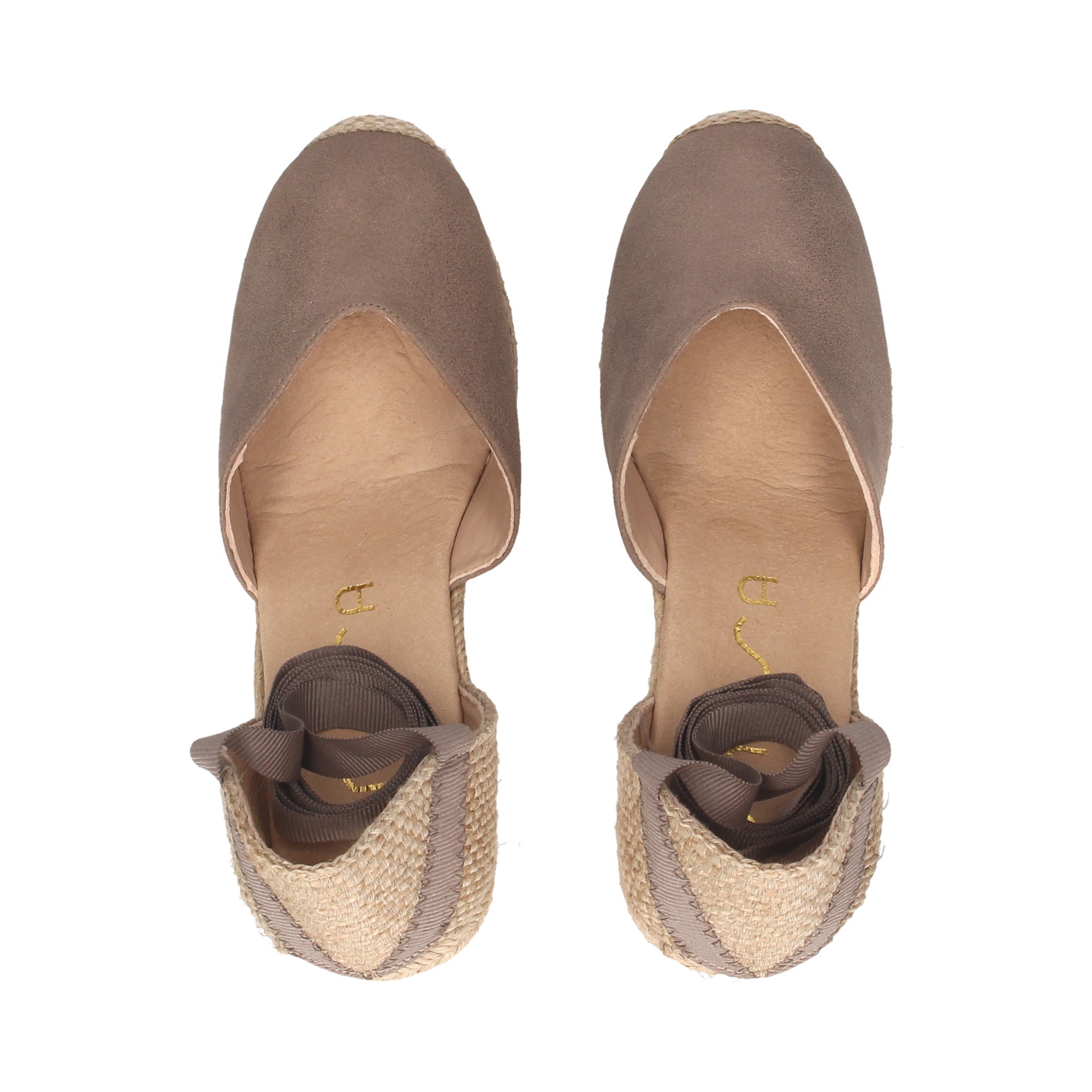 ESPADRILLAS A CUNEO IN ESPADRILLAS LEGATE ORO METALLIZZATO