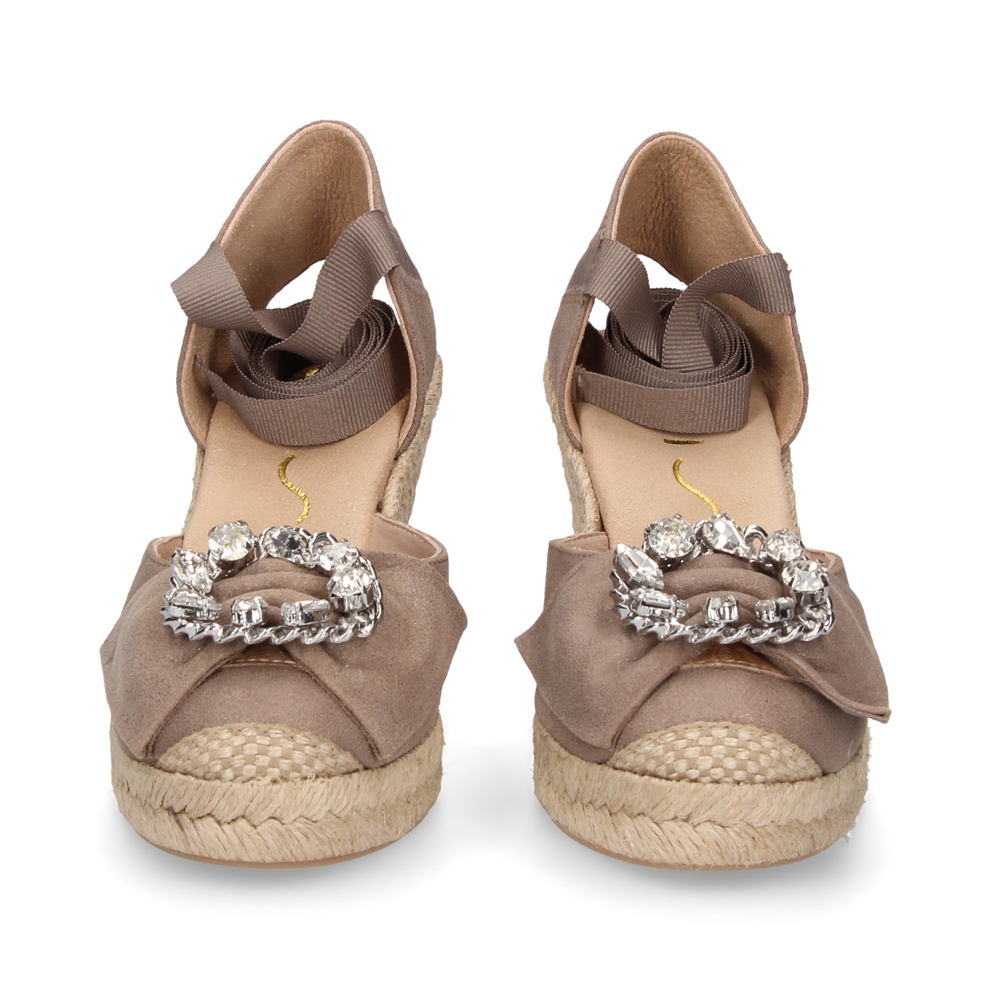 ESPADRILLE WEDGE ESPADRILLES ESPADRILLES BOUND BROCHES METALLIC PLOM