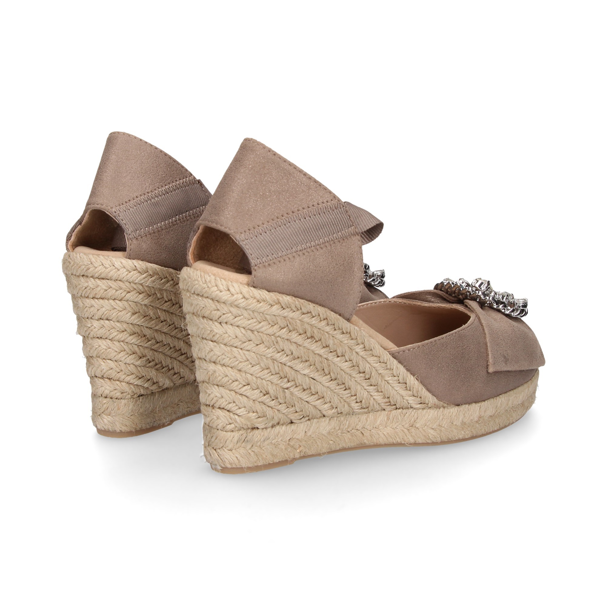 ESPADRILLE WEDGE ESPADRILLES ESPADRILLES BOUND BROCHES METALLIC PLOM