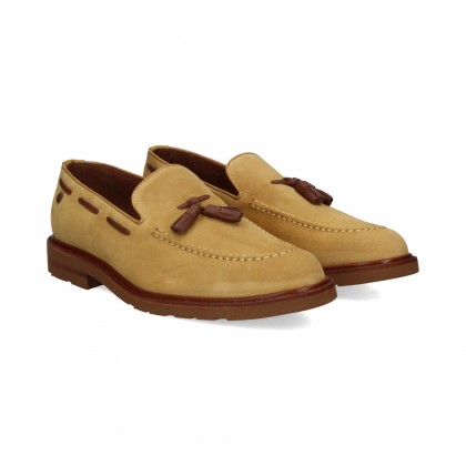 MOCASIN ANTE MOSTAZA POPOS MARRON