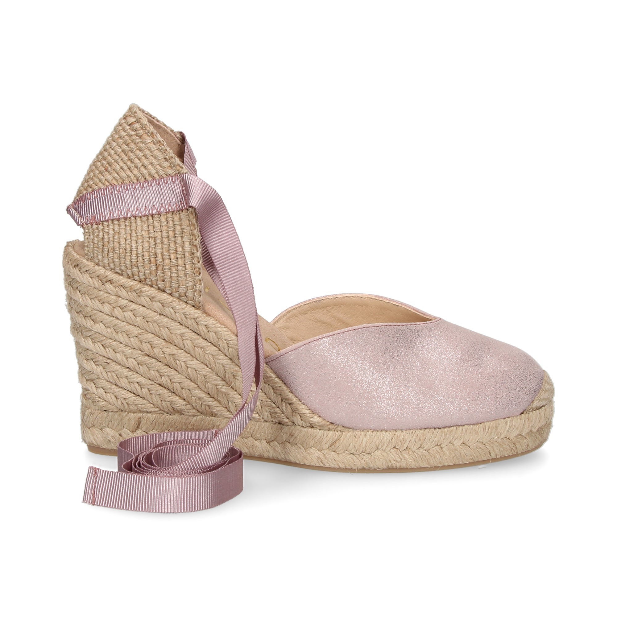 LILAS METALLIC WEDGE TIE ESPADRILLES ESPADRILLES ESPADRILLES ESPADRILLES