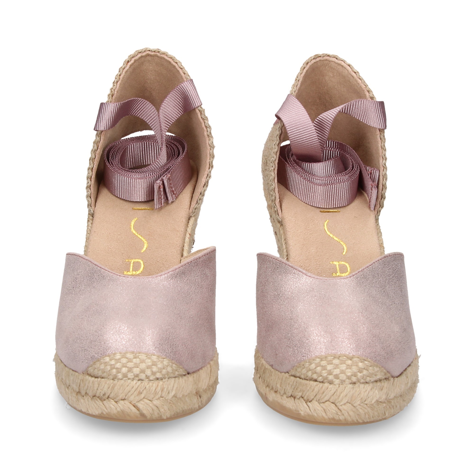 LILAS METALLIC WEDGE TIE ESPADRILLES ESPADRILLES ESPADRILLES ESPADRILLES