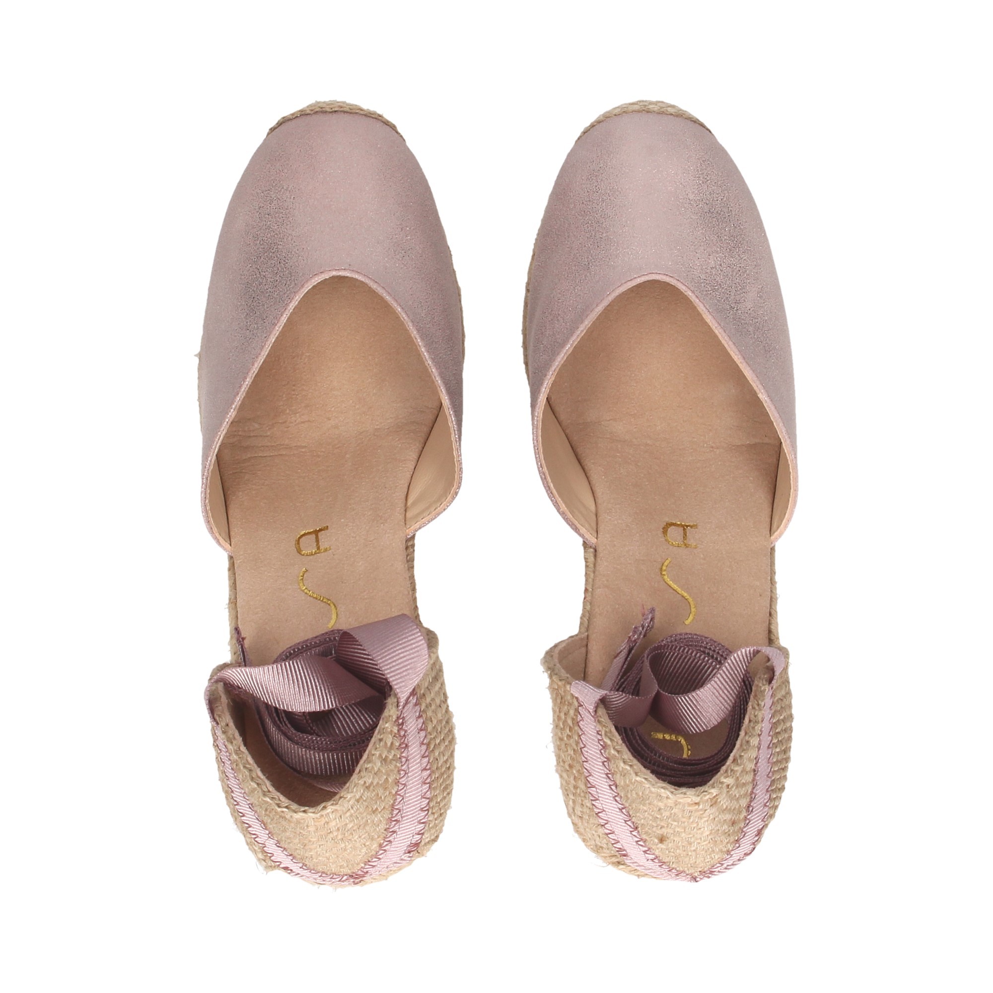 LILAS METALLIC WEDGE TIE ESPADRILLES ESPADRILLES ESPADRILLES ESPADRILLES