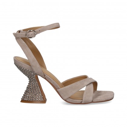 SANDALIA CRUZADA ANTE BEIGE Taupe