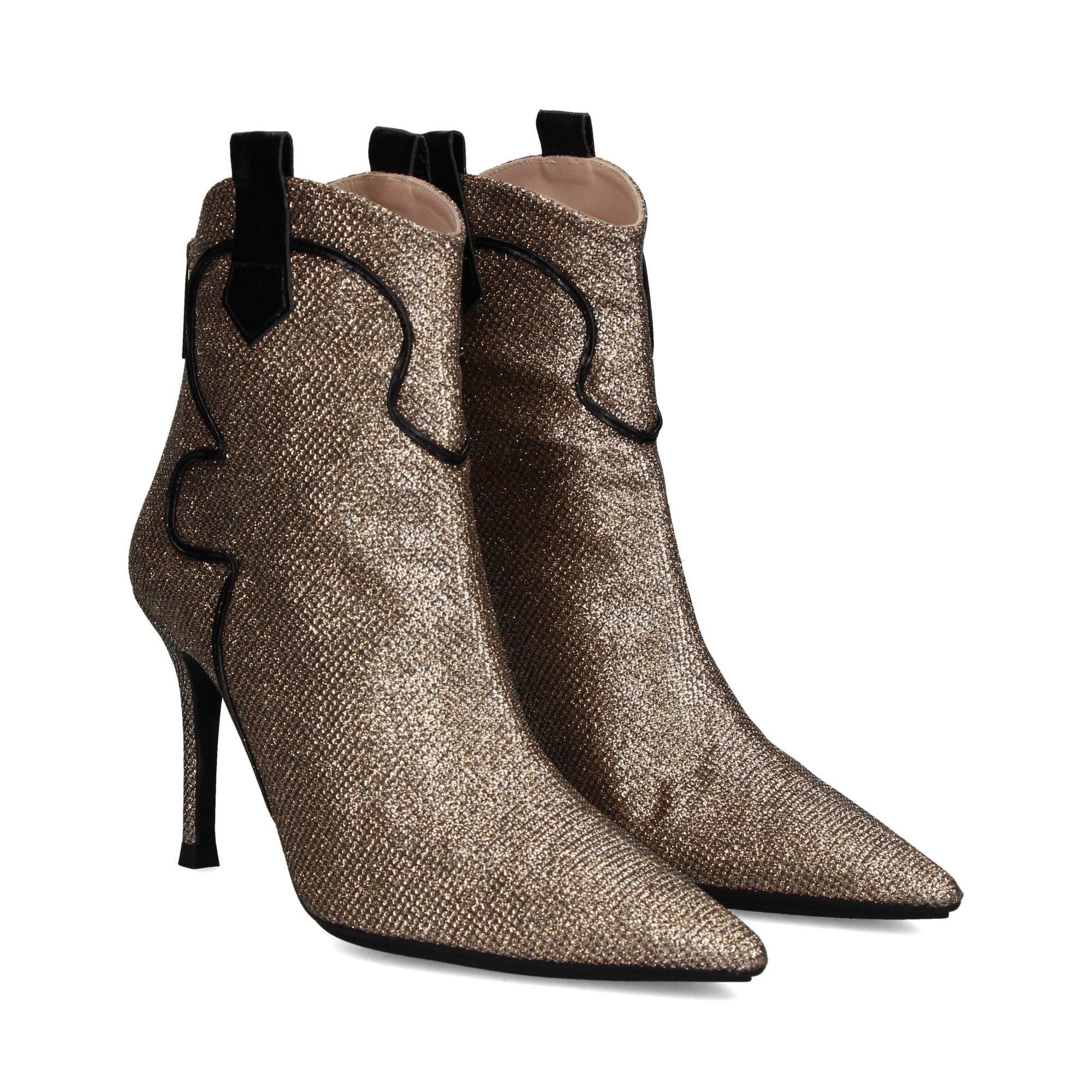botin-vivo-negro-tejido-laton