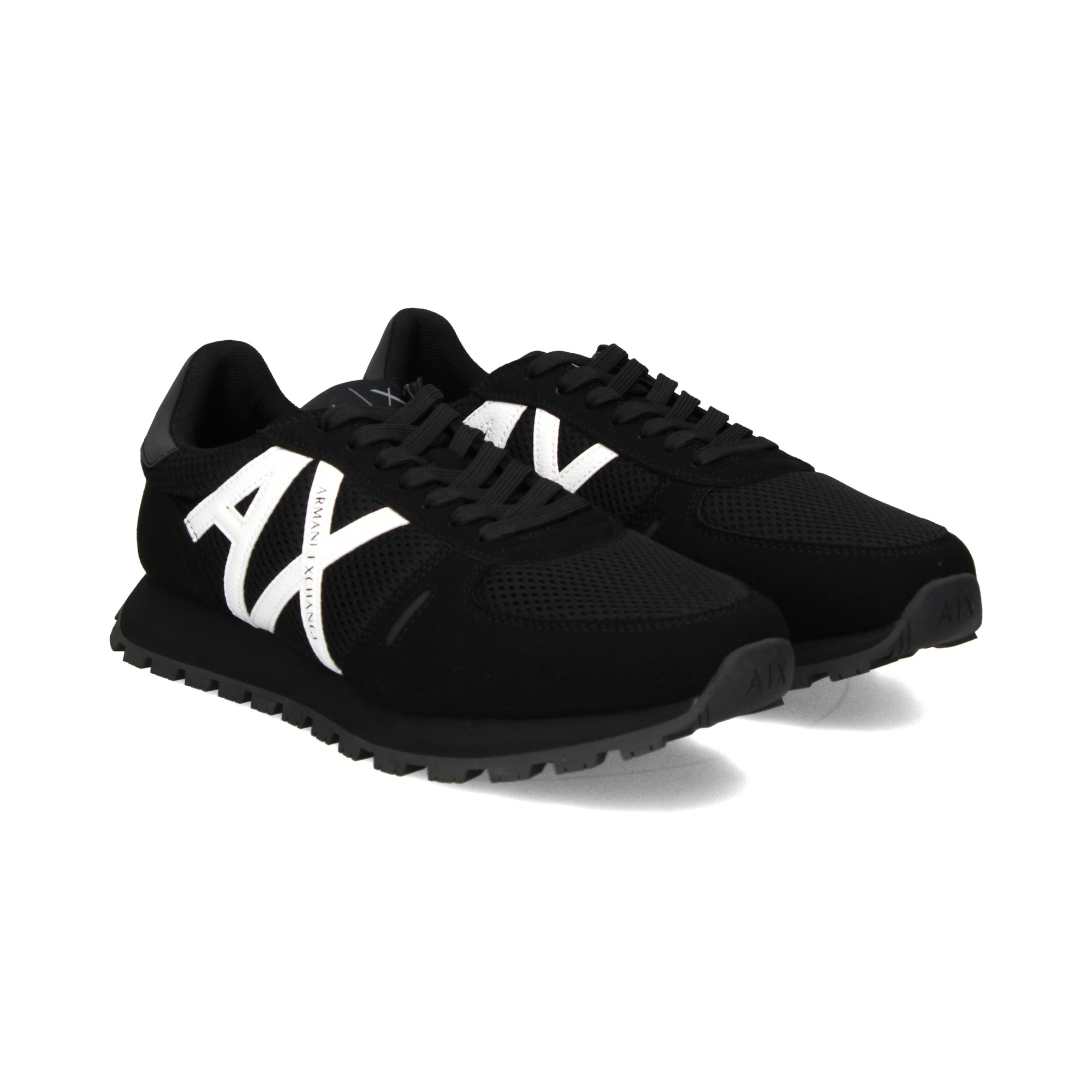 Armani Exchange Logo-print Low-top Sneakers In Black | ModeSens