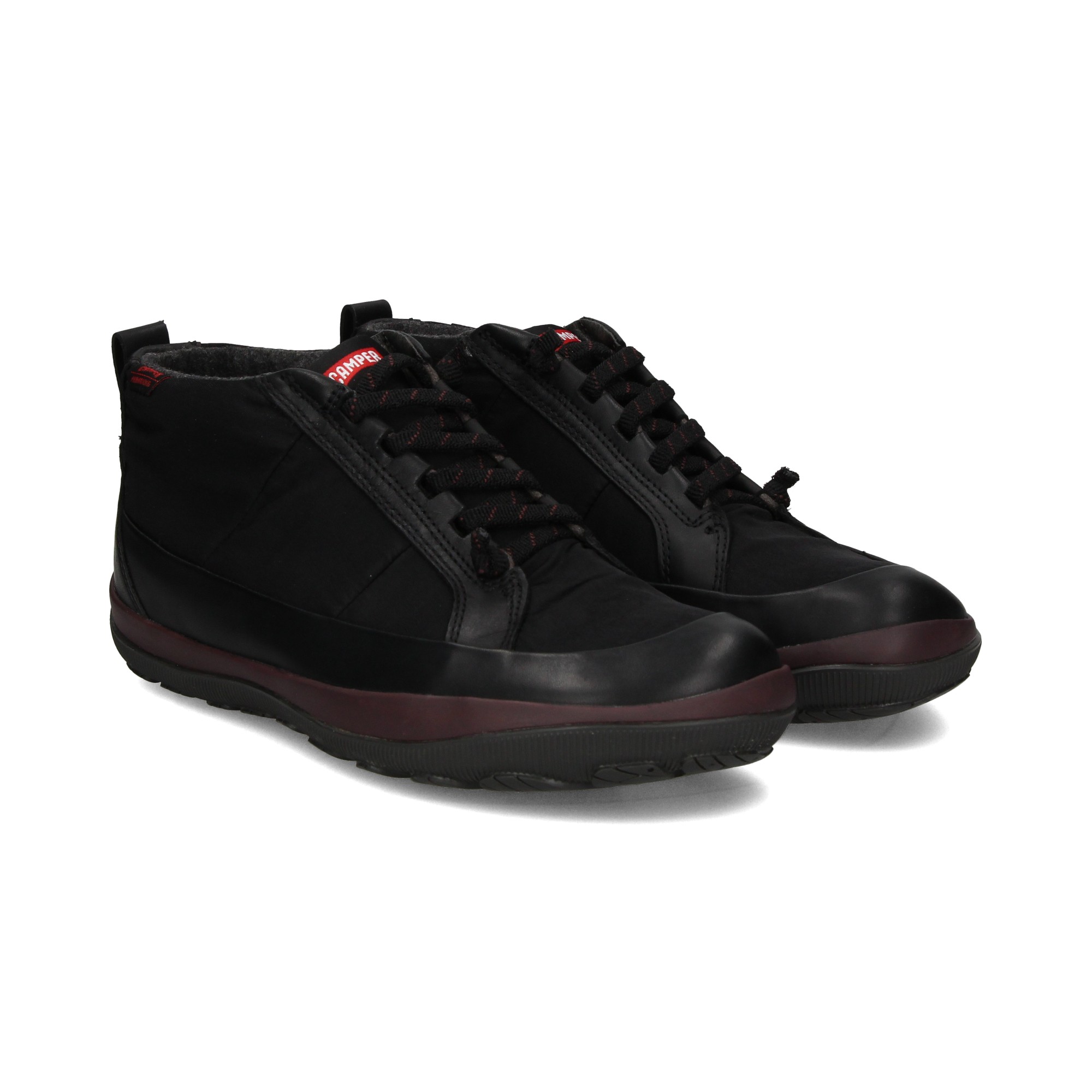 botin-textil-piel-negro