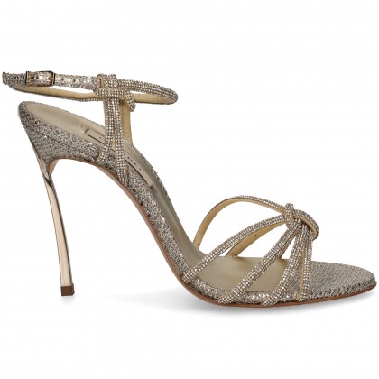 SANDALIA NUDO STRASS B101 PLATINO