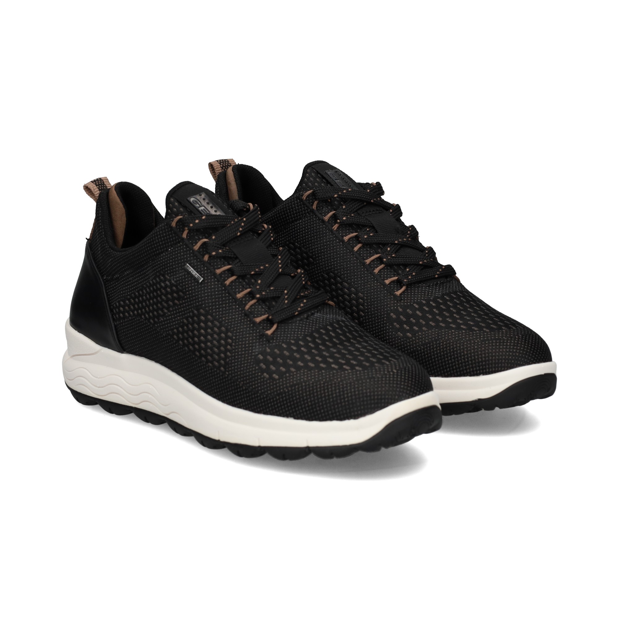 GEOX Sapatos de senhora D2626C C0976 BLK BEIGE