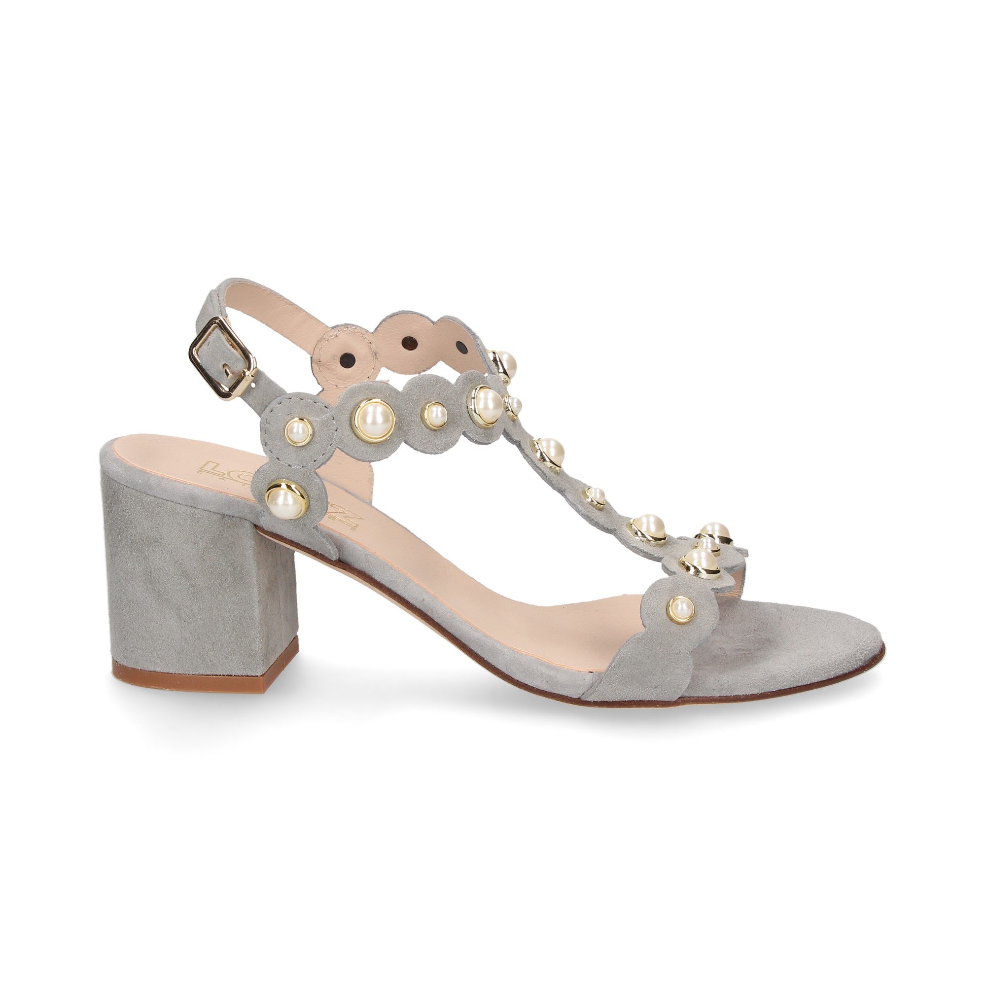 CARMELITE BABY PEARL EN DAIM VELOURS GRIS