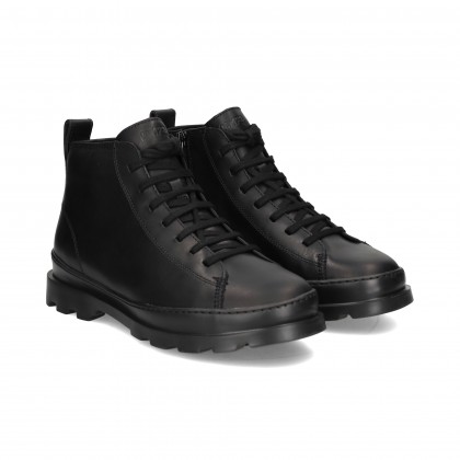 BOTIN ACORDONADO PIEL NEGRO