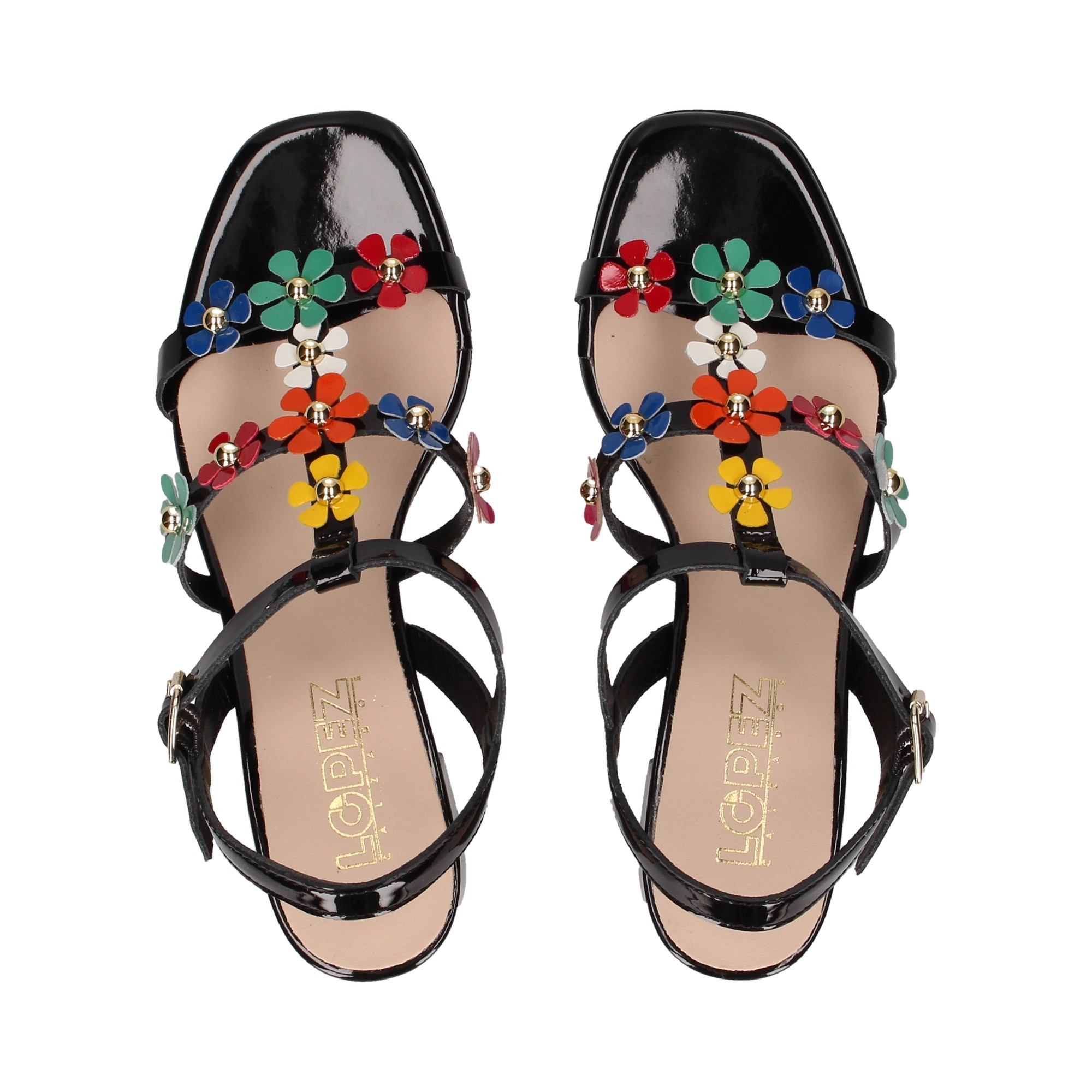 sandalia-carme-flores-multi-charol-negro