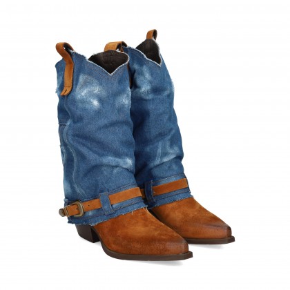 1/2 BOTA COWBOY ANTE/JEANS CUERO