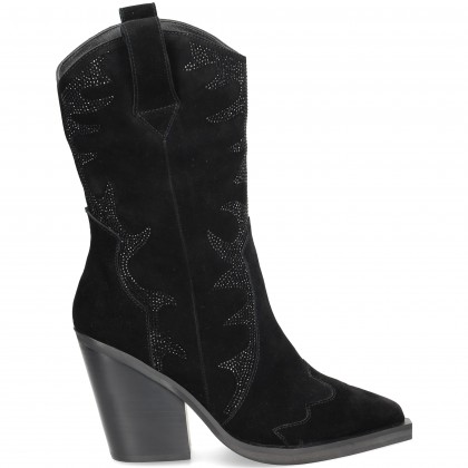 1/2 BOTA COWBOY STRASS ANTE NEGRO