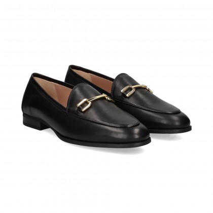 MOCASIN ESLABON PIEL NEGRO