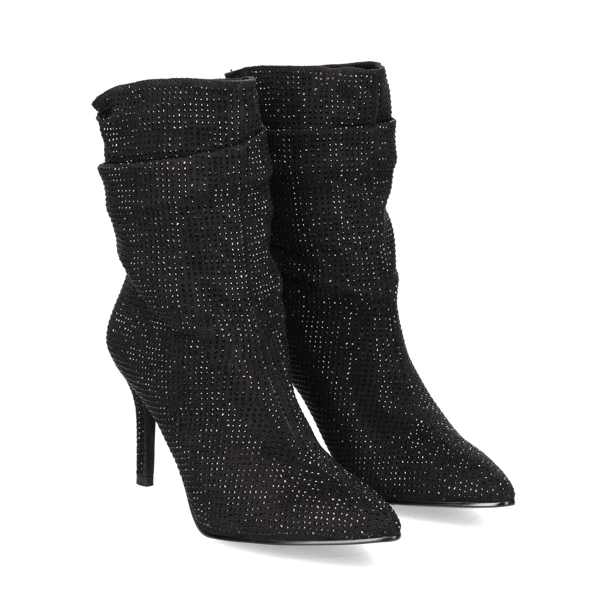 botin-arrugado-glitter-negro