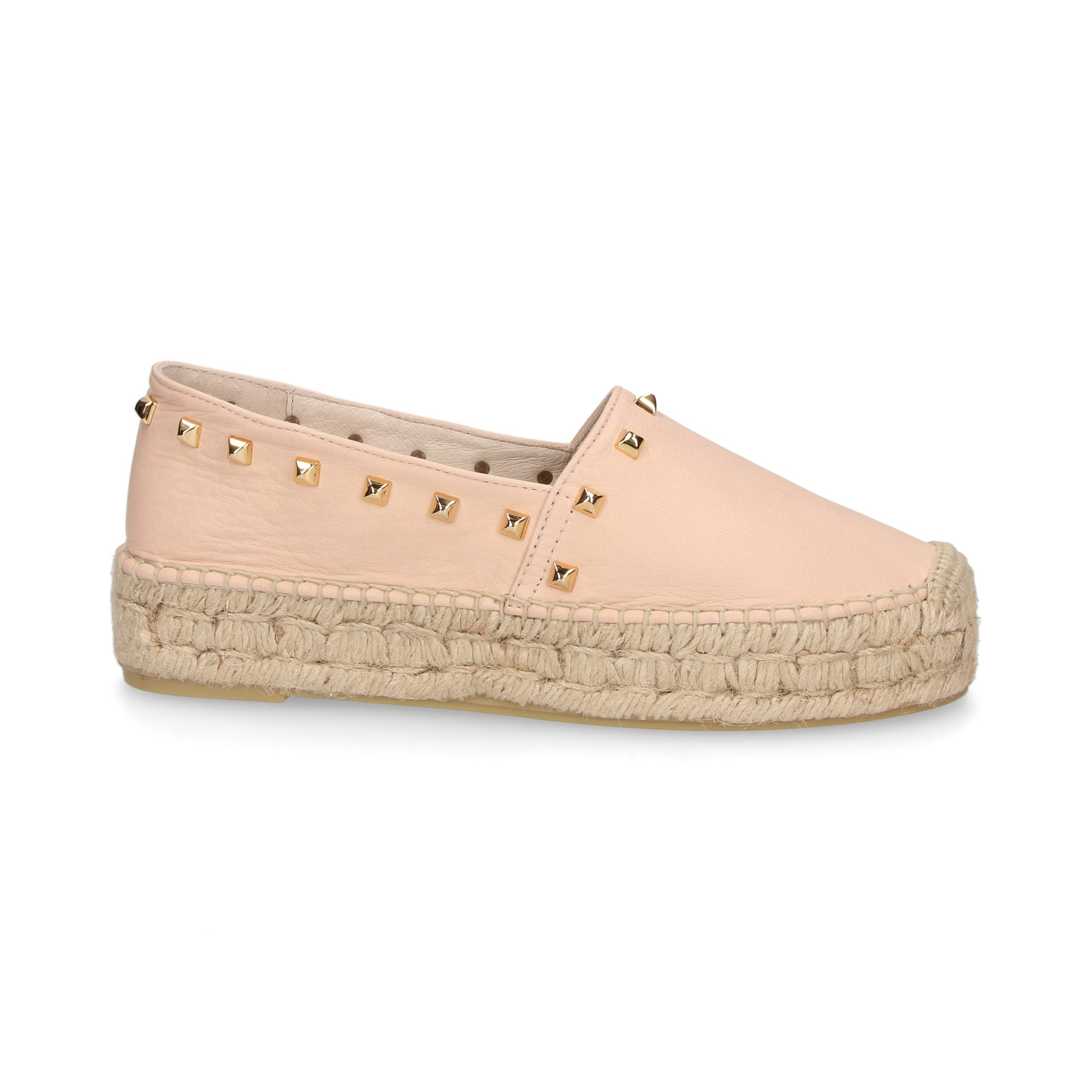 ESPADRILLA NUDA IN PELLE CON BORCHIE IN ESPADRILLA