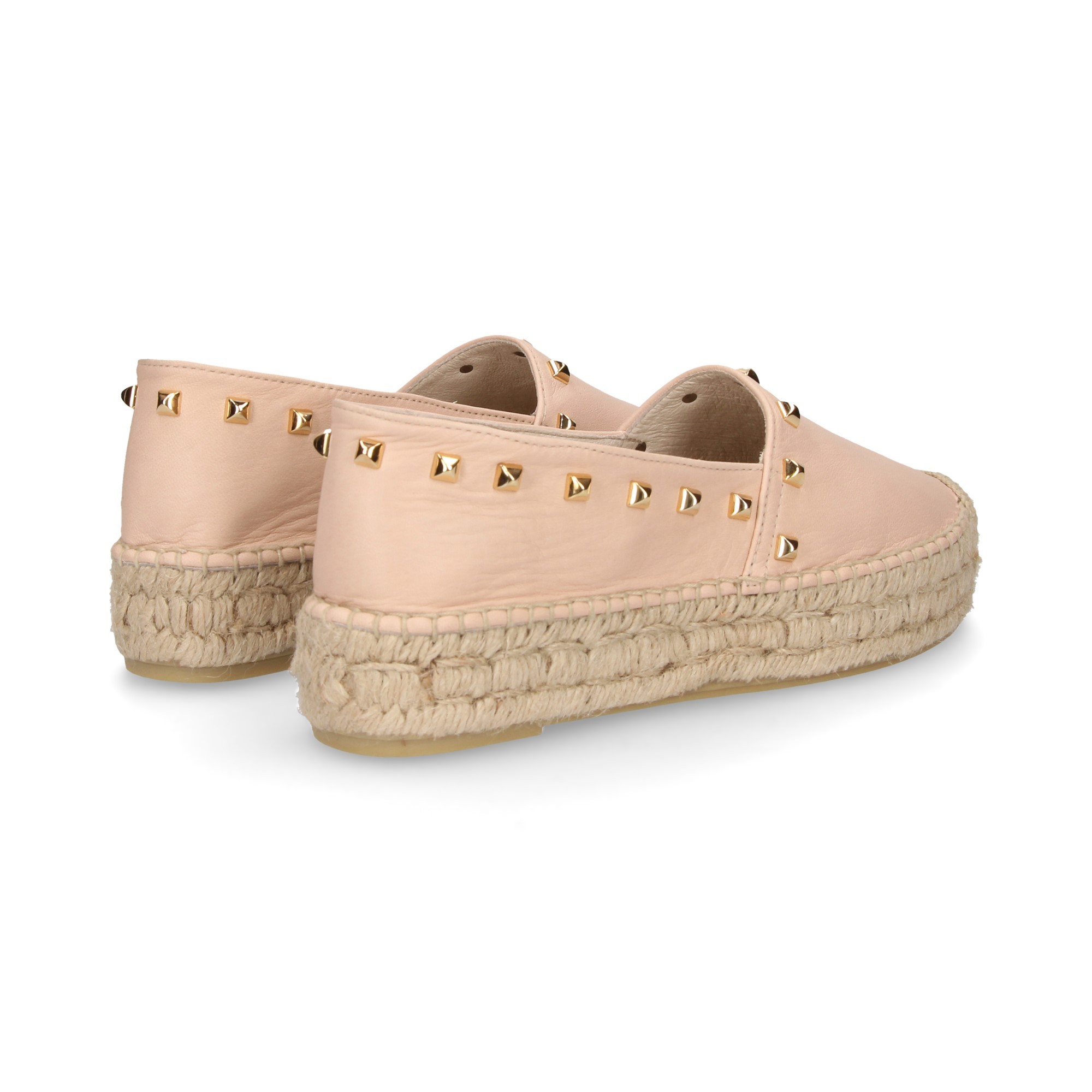 ESPADRILLA NUDA IN PELLE CON BORCHIE IN ESPADRILLA