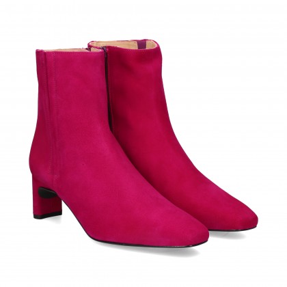 BOTIN COSTURA LADO ANTE FUCSIA