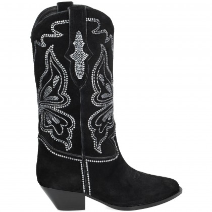 MEDIA BOTA COWBOY ANTE 6789 CRISTAL/NEGRO