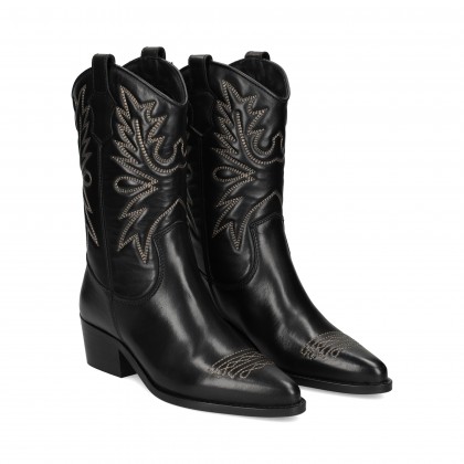 BOTIN COWBOY PESPUNTES NEGRO