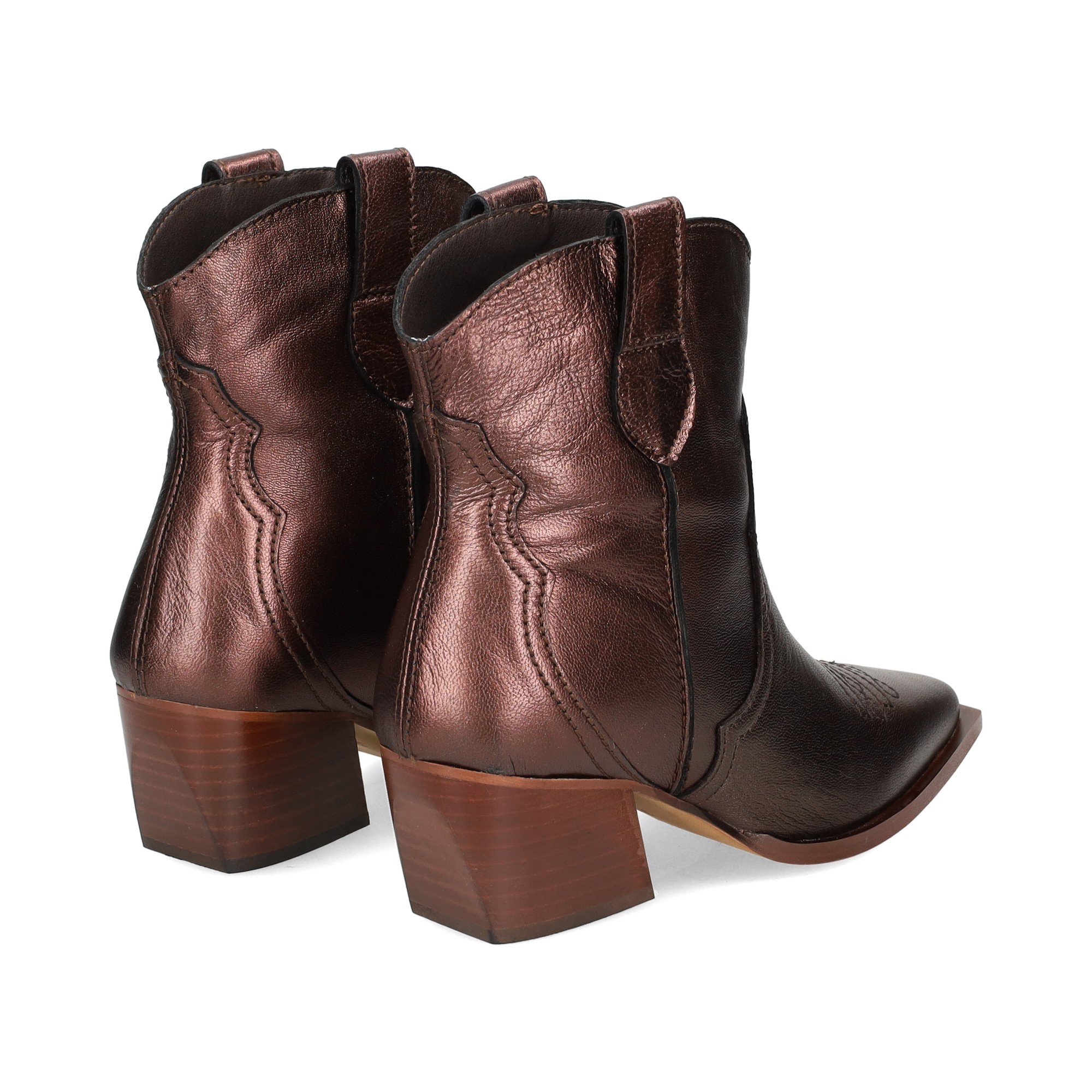 botin-cowboy-marron-metalizado