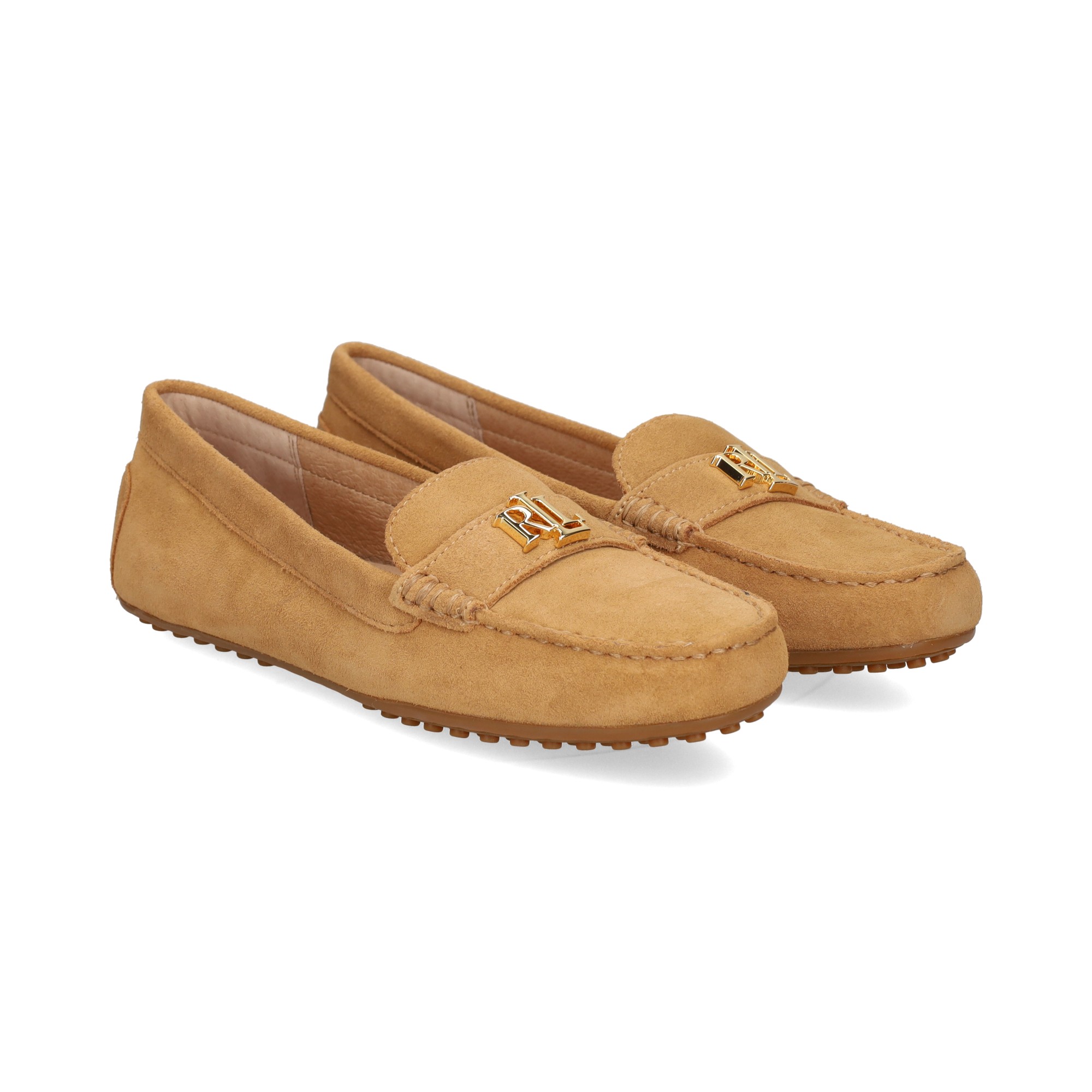 POLO RALPH LAUREN Women s loafers BARNSBURY FLATS DRIVER 001 CAMEL