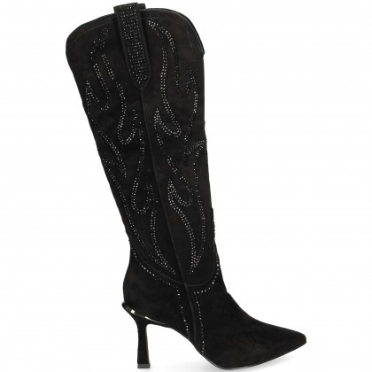 BOTA ALTA CON STRASSANTE NEGRO